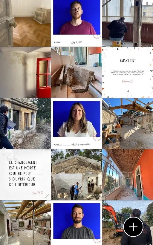 Lien vers le compte Instagram de SAM RÉNOVATION